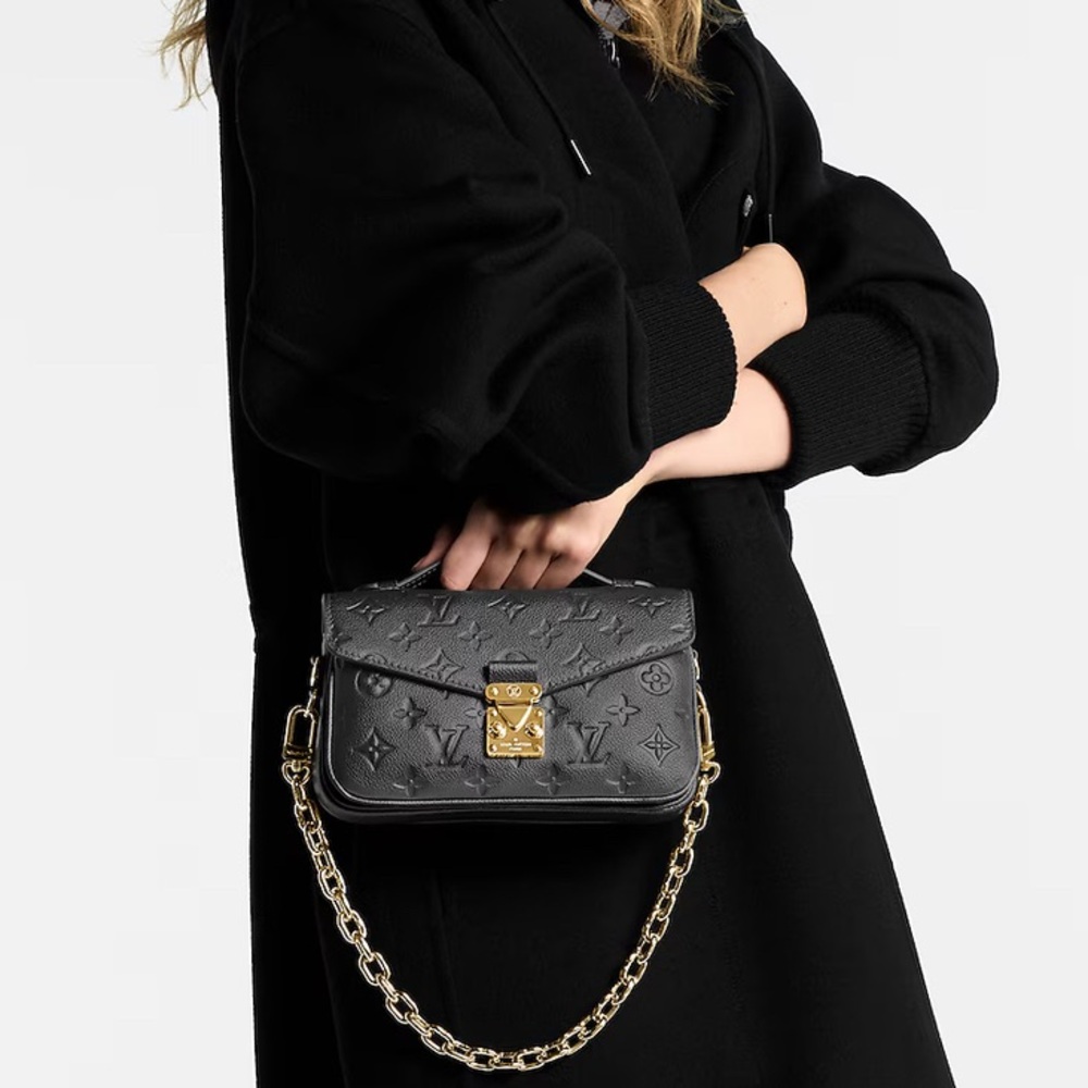 Louis Vuitton Pochette Metis East West Gunmetal Bag Purse
